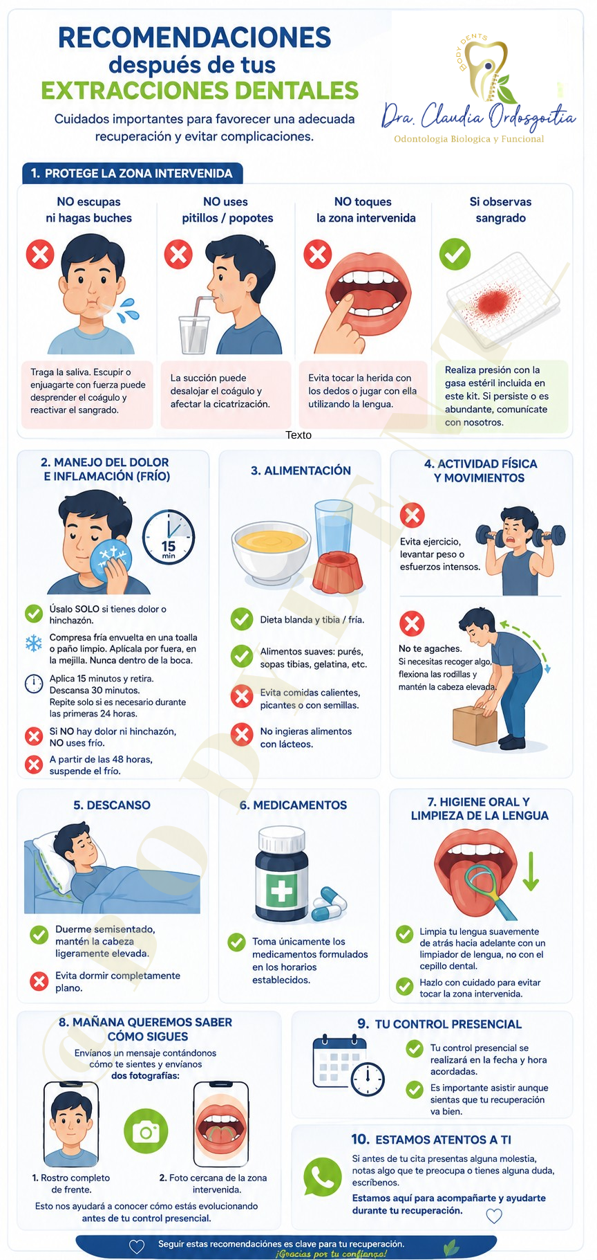 Recomendaciones después de tus extracciones dentales